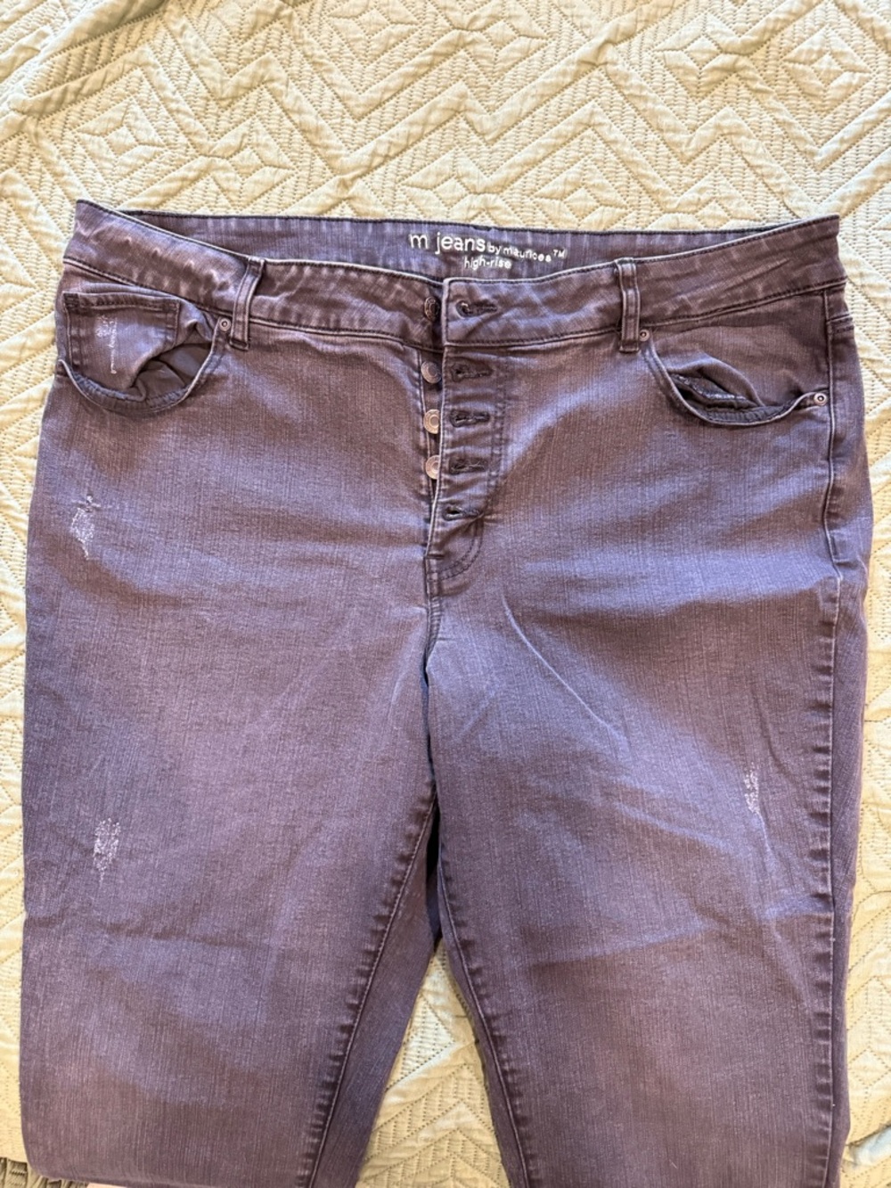 Maurices Purple Ankle Jeans